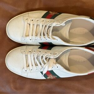 Gucci Classic Sneakers with Bees, Green and Red Accents
